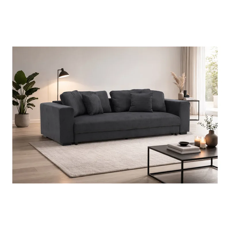 Venture Design Bellman 3-sits bäddsoffa, Dark Grey manchester